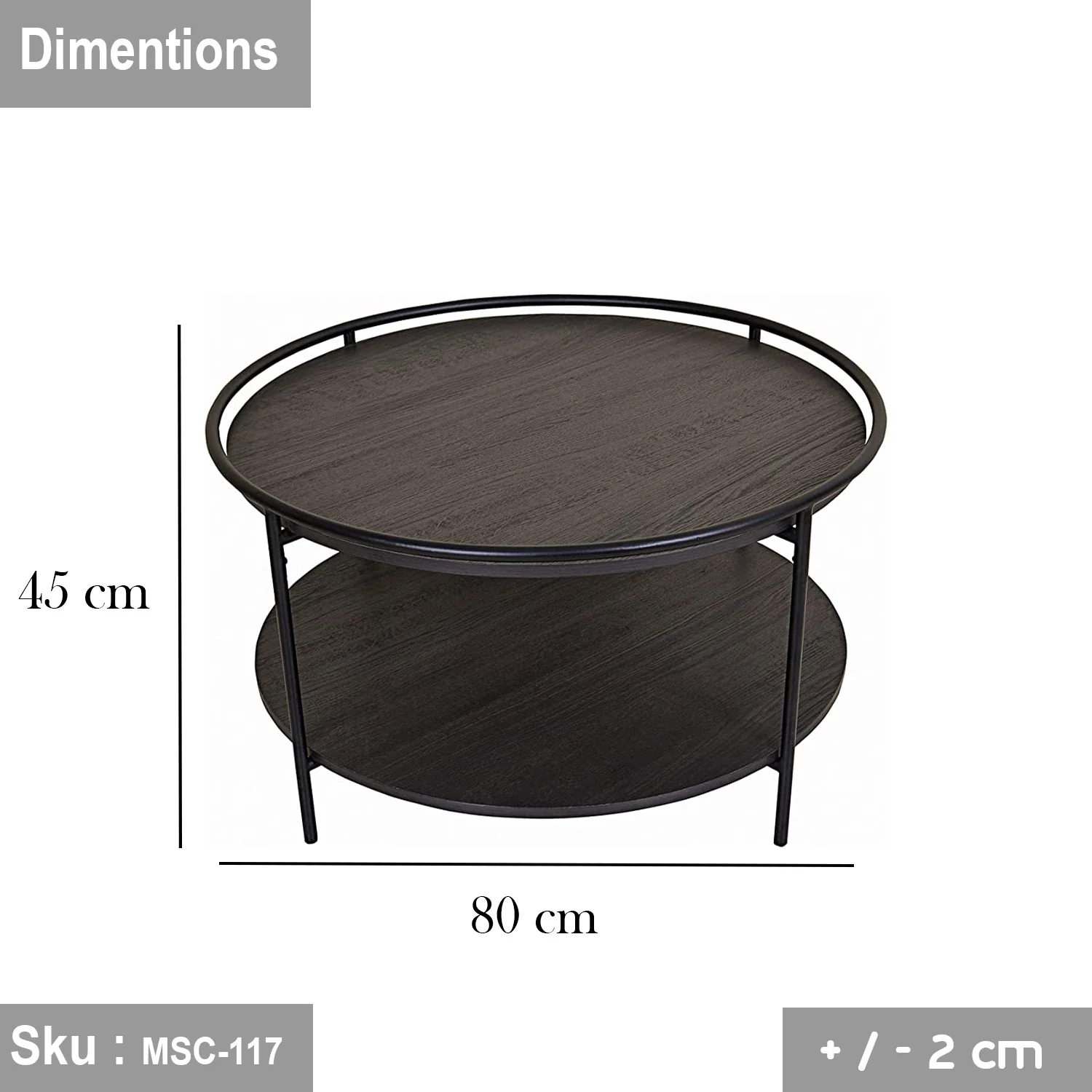 نيفايا ترابيزة قهوة 80 * 45 رخام - Image 3