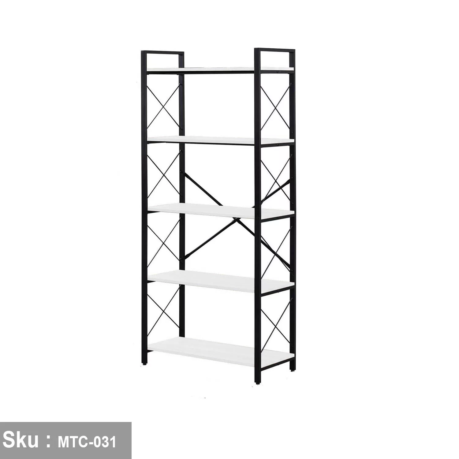 وحدة عرض خشب ملامين - MTC-031 -33cmX75cmX166cm - اللون ابيض - Image 3