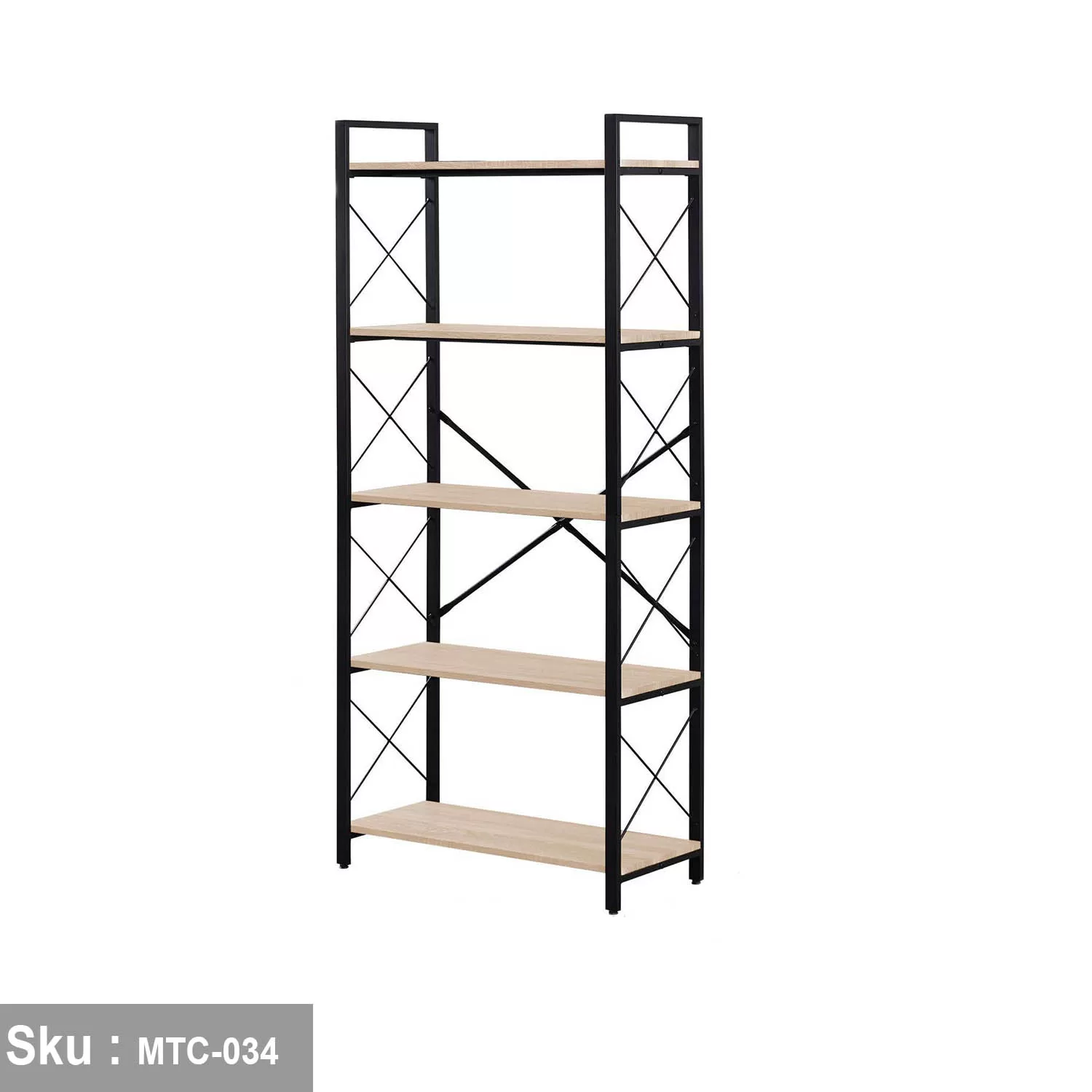 وحدة عرض خشب ملامين - MTC-034 -33cmX75cmX166cm - اللون بيج - Image 3