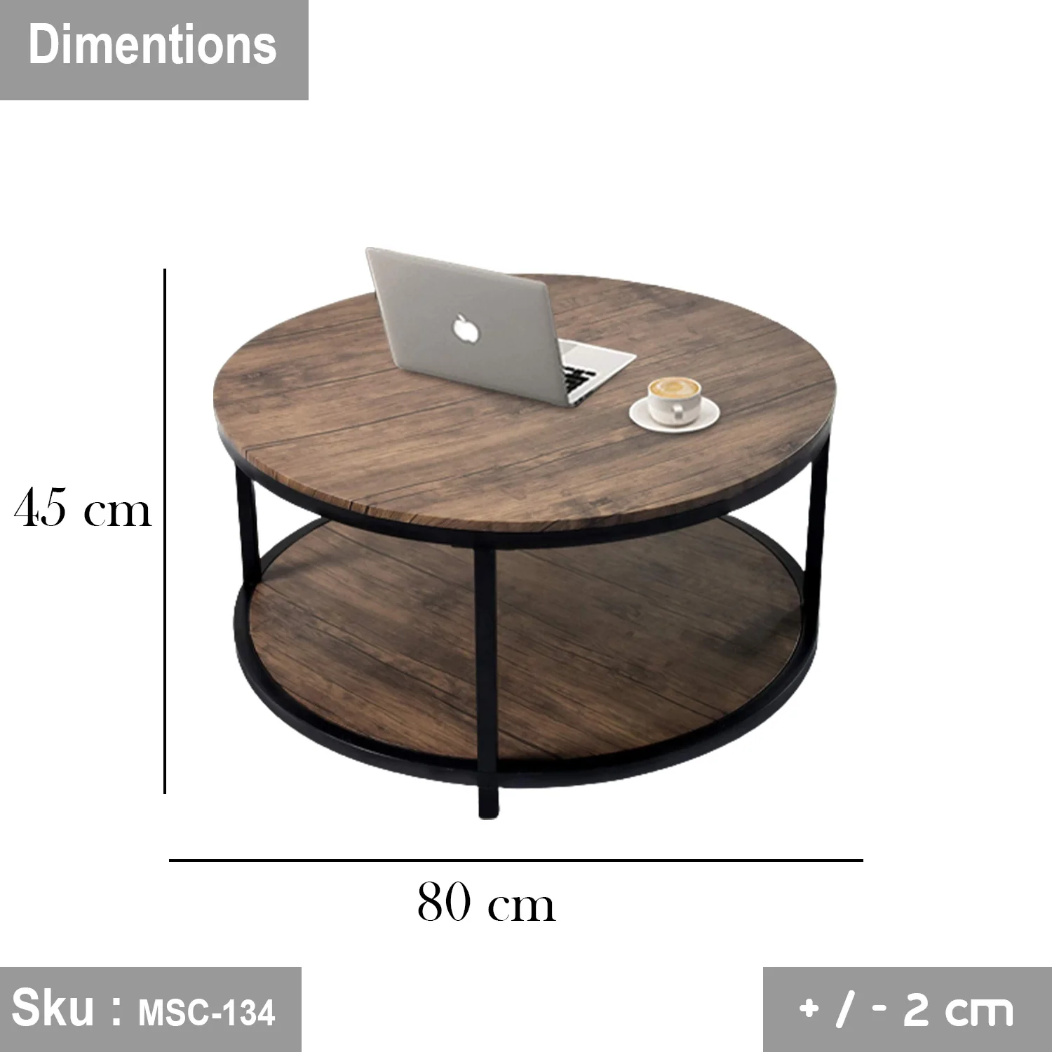يونجا ترابيزة قهوة  80 * 45  خشب MDF - Image 3